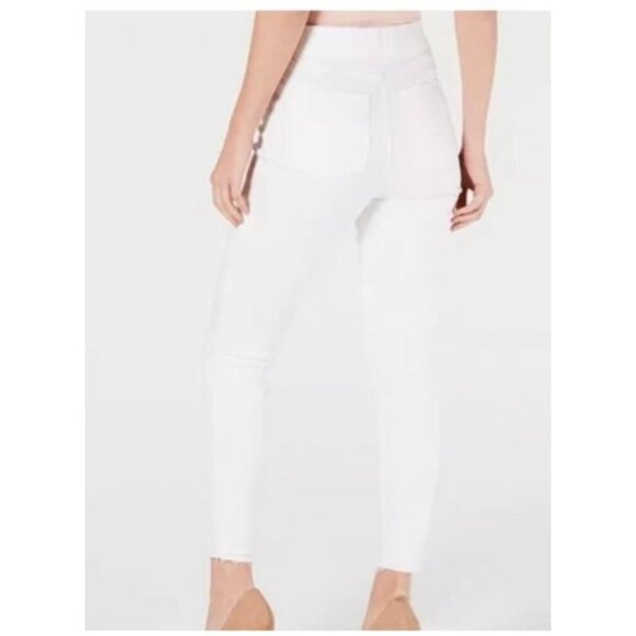 Spanx Womens 2X White Distressed Skinny Jeans - Picture 5 of 14